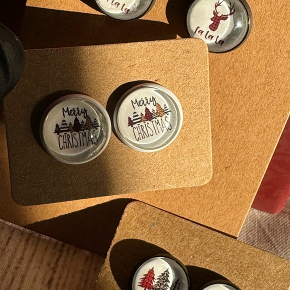 🐬 CLEARANCE: NEW Holiday Earrings Imperfect Functional Christmas Trees - Picture 1 of 10